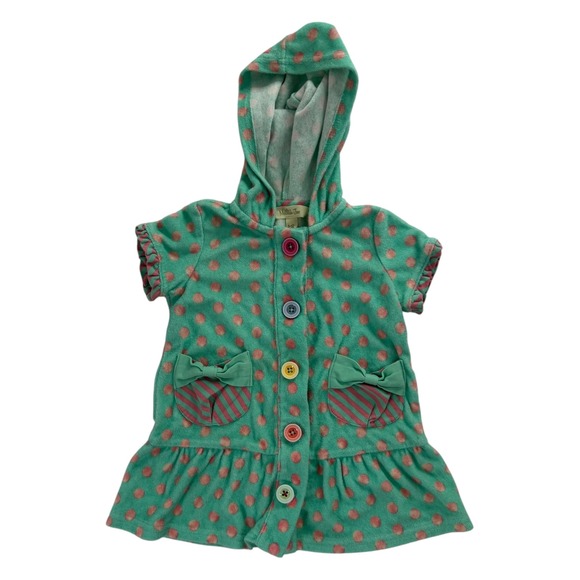 Matilda Jane Baby Girls Miss Mermaid Hooded Terry Cloth Cover-Up Pockets  12-18M - Picture 1 of 3